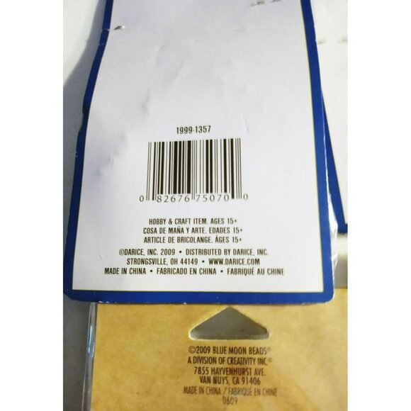 Pendant Lot Darice Blue Moon Acrylic Silver Zinc Victorian Style Jewelry Making - Picture 11 of 14